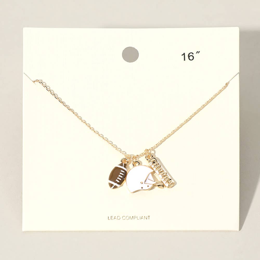 Football Pendant Necklace