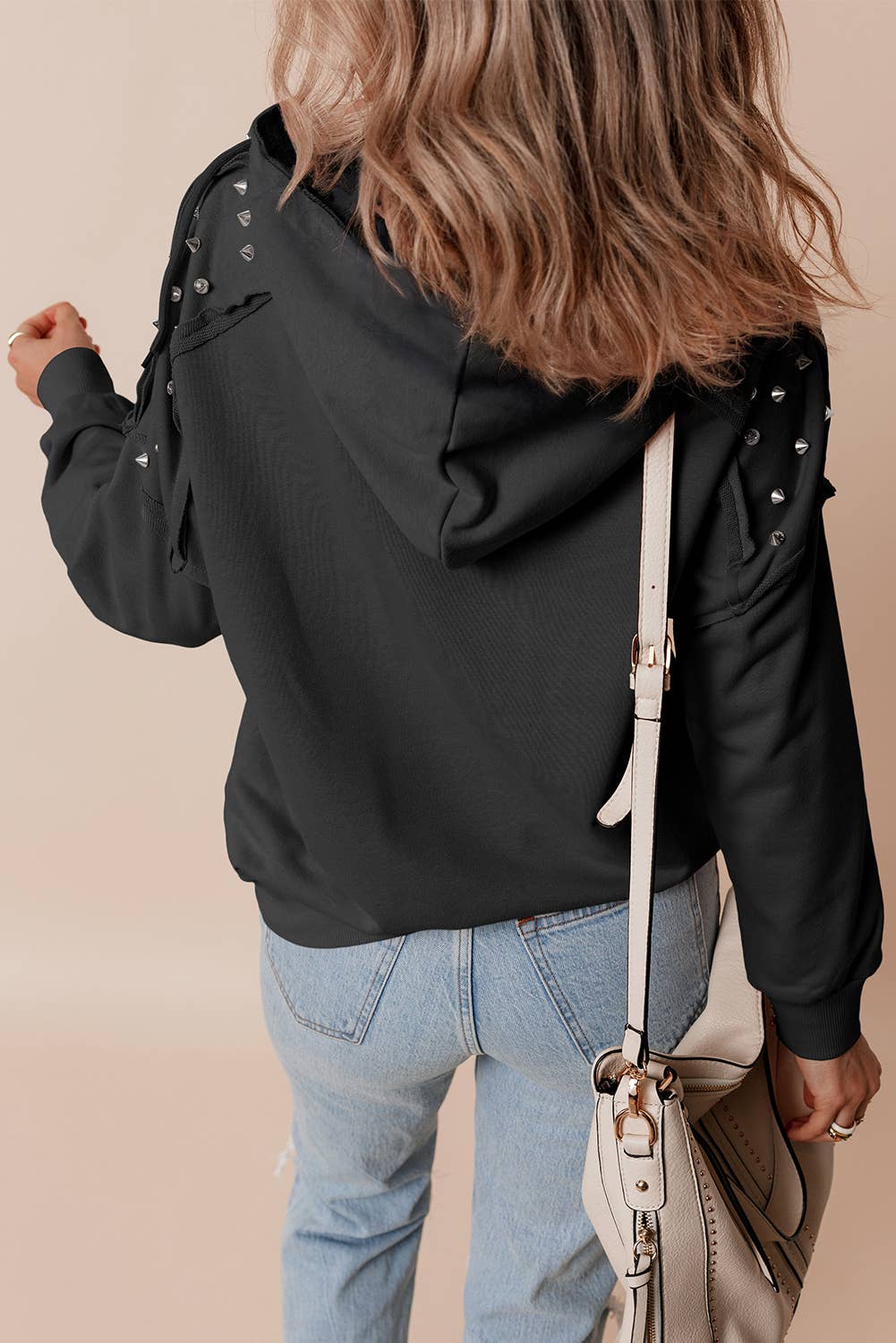 Stud Sleeve Hoodie