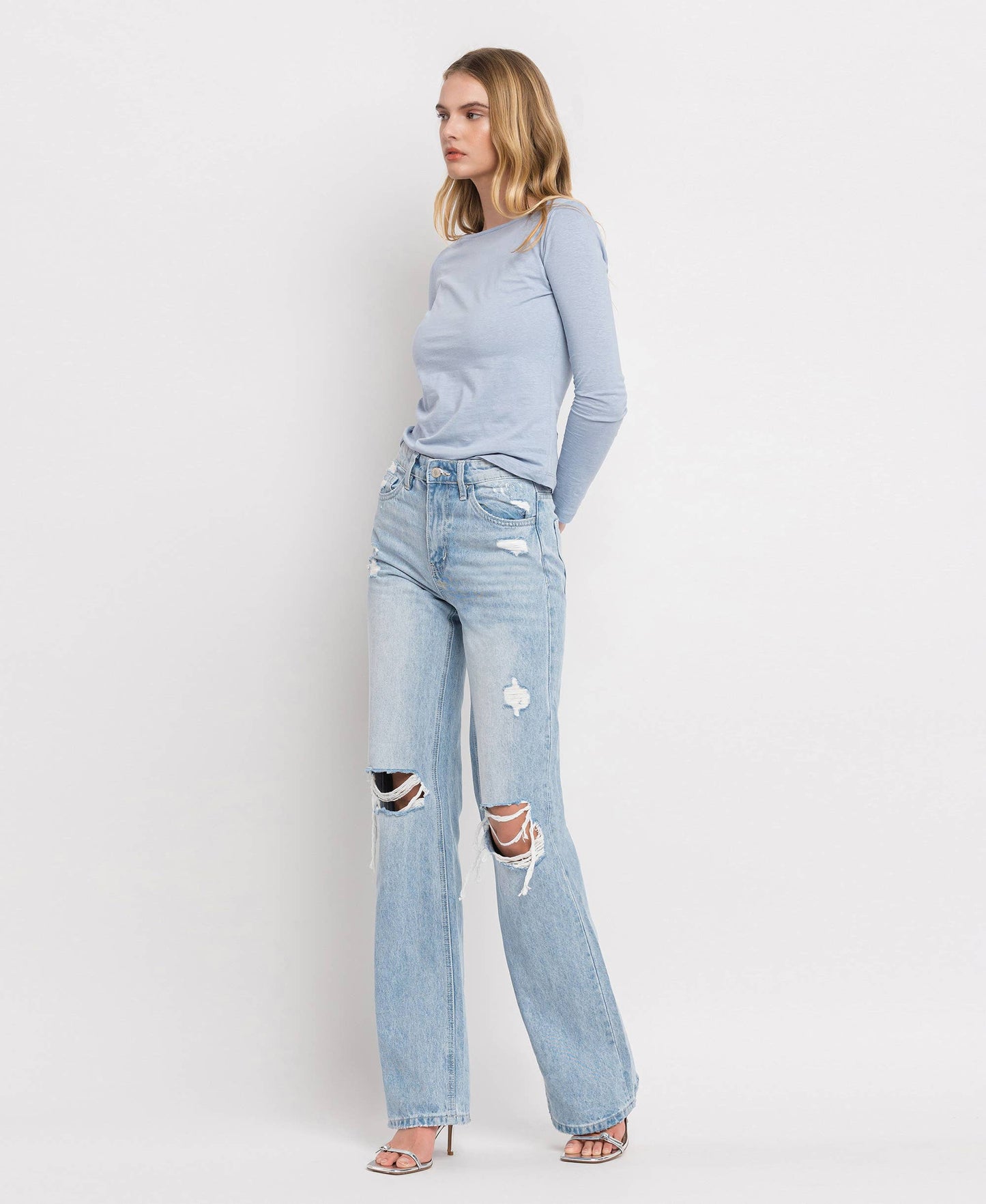 90'S VINTAGE SUPER HIGH RISE FLARE