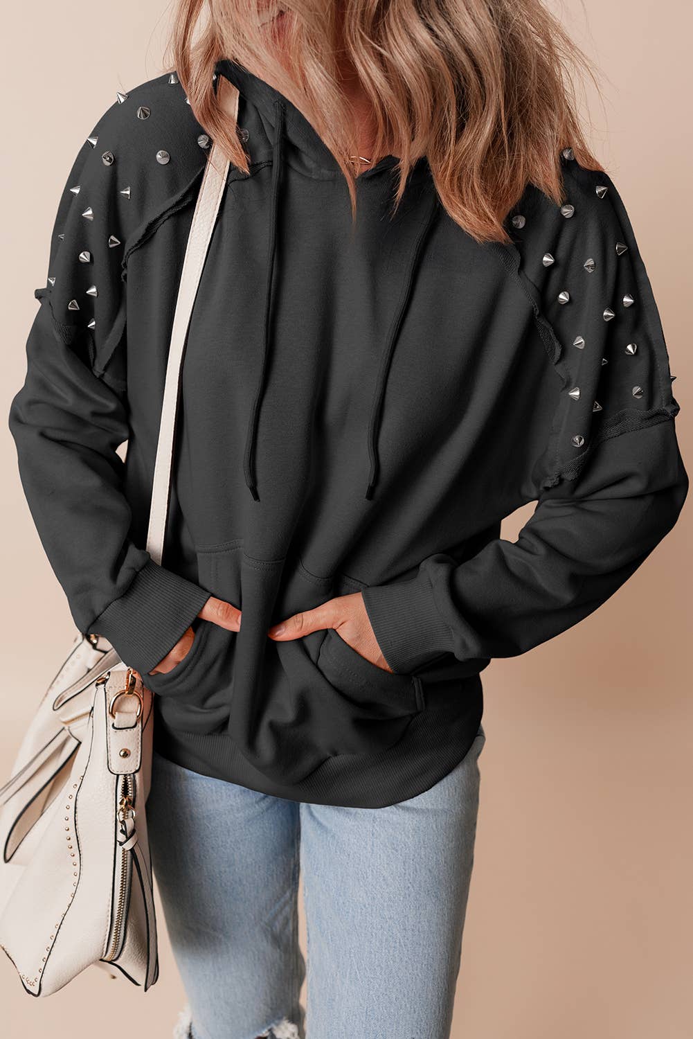 Stud Sleeve Hoodie
