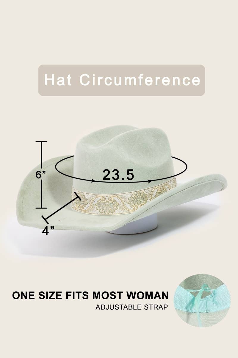 Western Intricate Band Cowboy Hat
