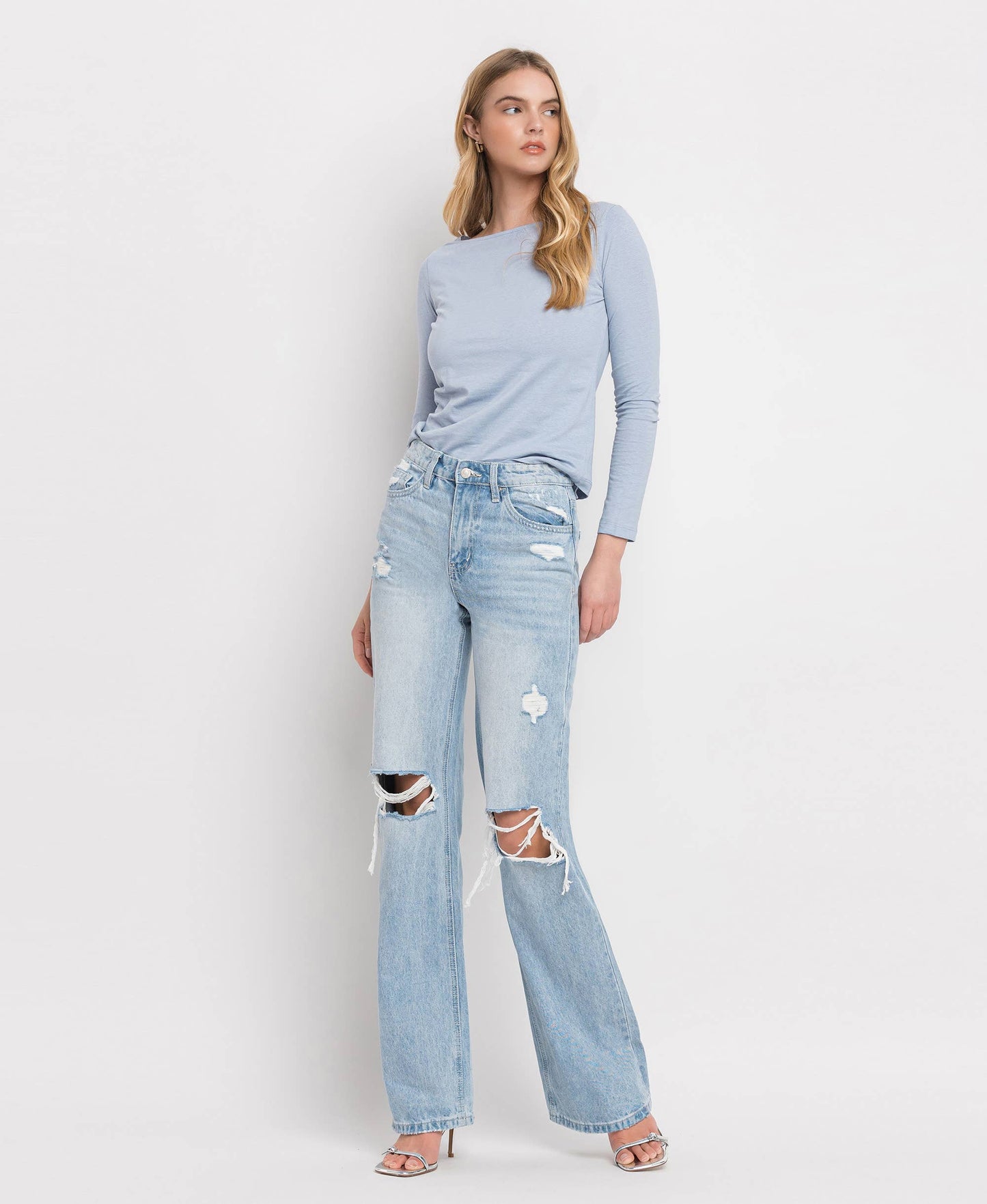 90'S VINTAGE SUPER HIGH RISE FLARE