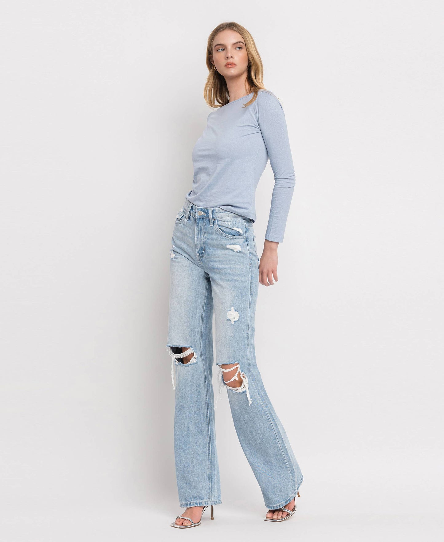 90'S VINTAGE SUPER HIGH RISE FLARE