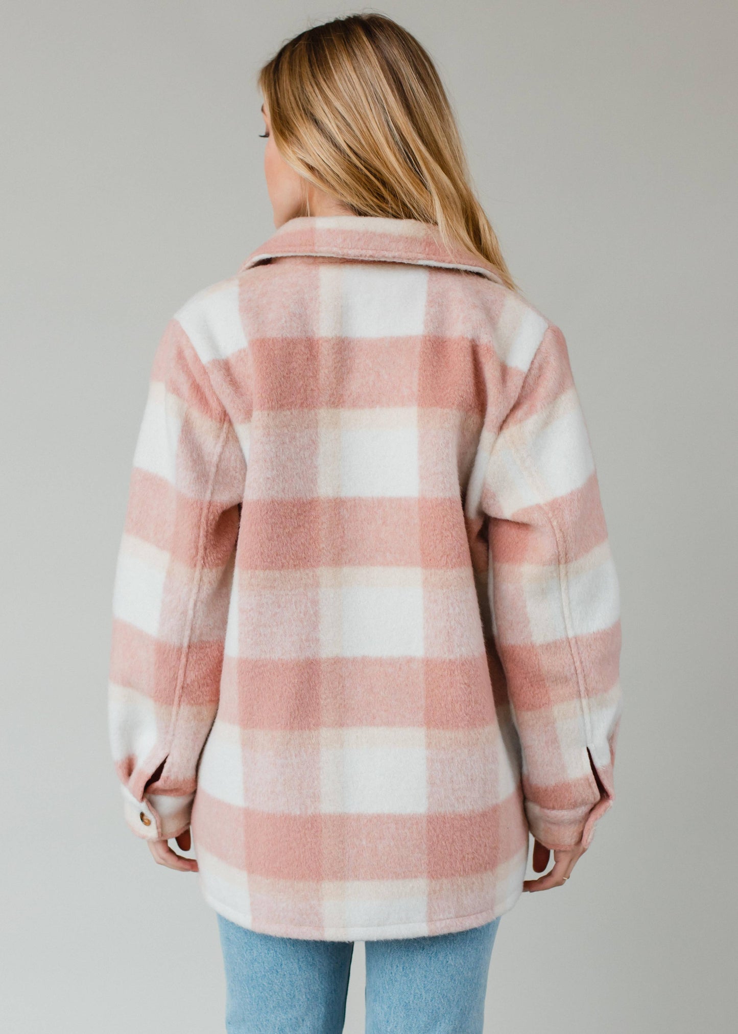 Cream Plaid Jacket