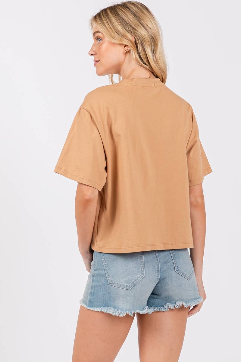 RELAXED FAUX CROP TEE