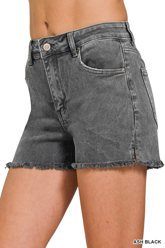 ACID WASHED CUTOFF SHORTS