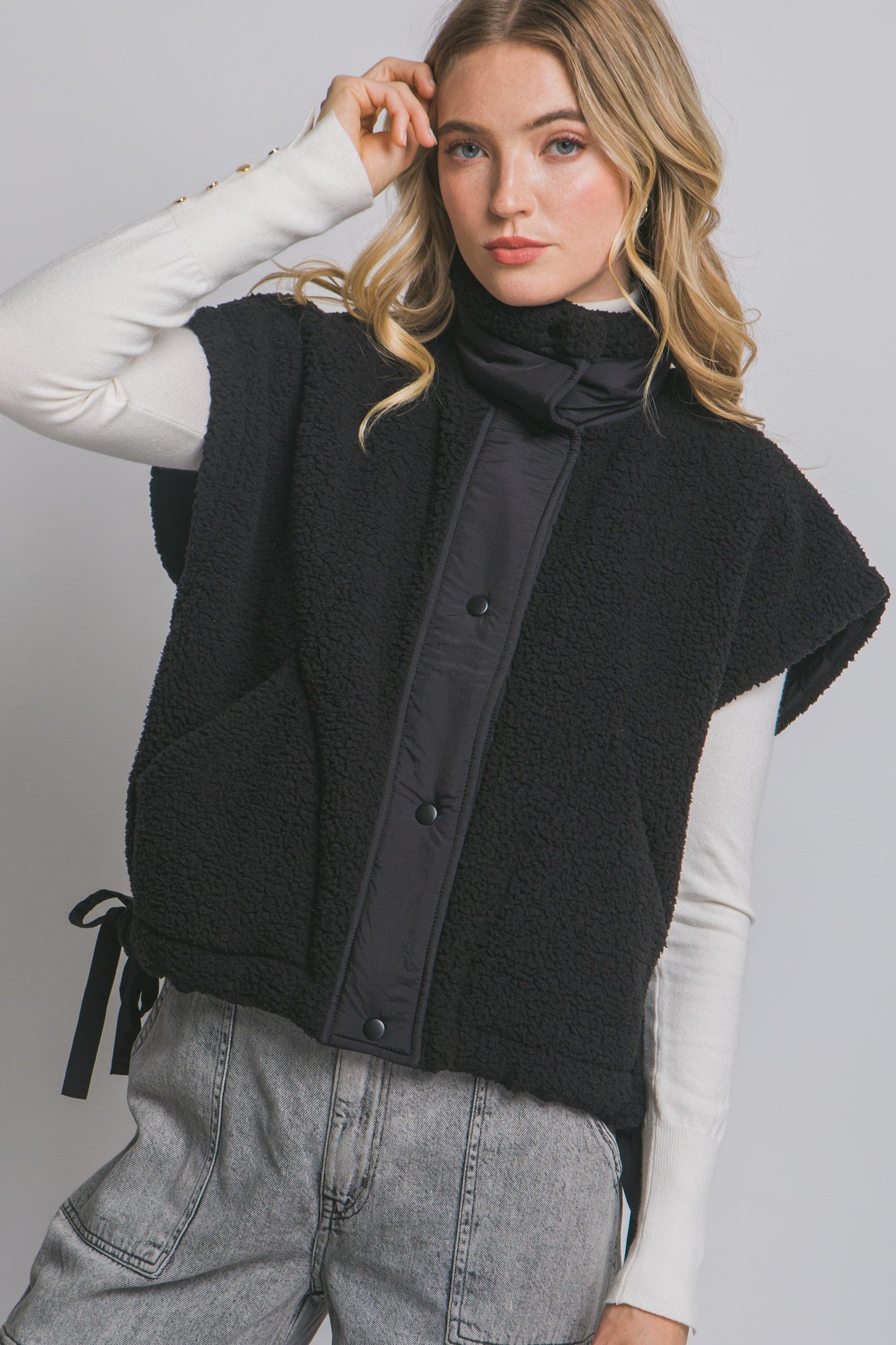Teddy Sherpa Oversized Vest