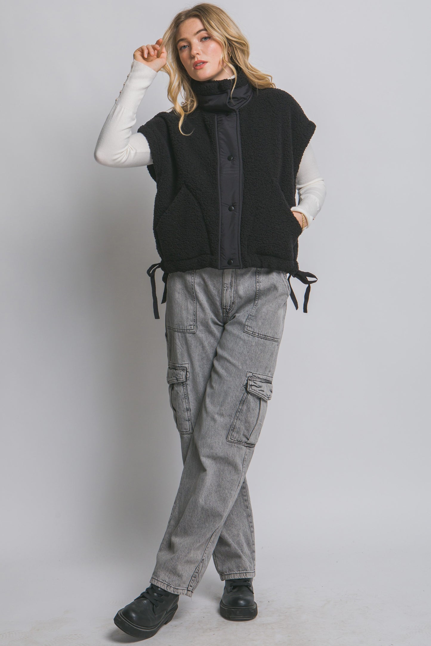 Teddy Sherpa Oversized Vest
