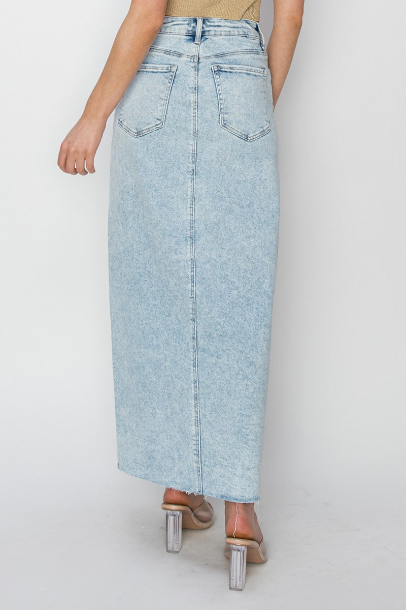 HIGH RISE CROSSOVER MAXI SKIRT