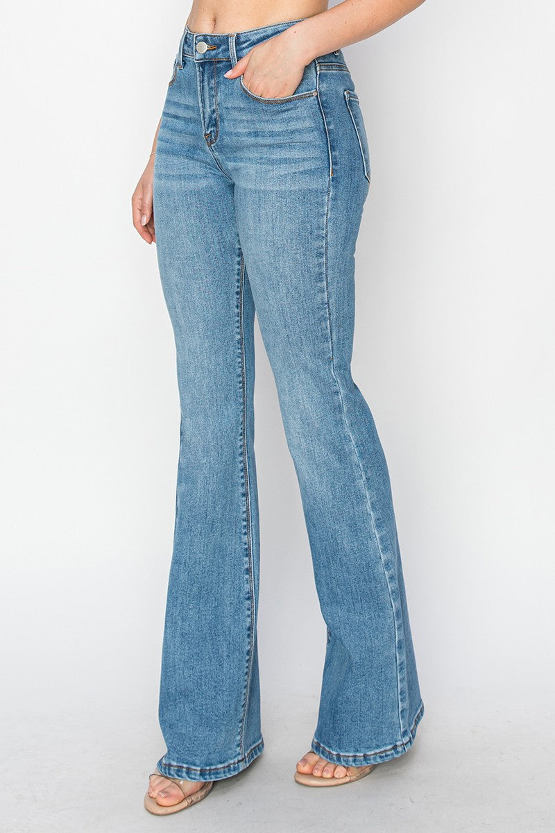 Mid Rise Flare Basic Jeans