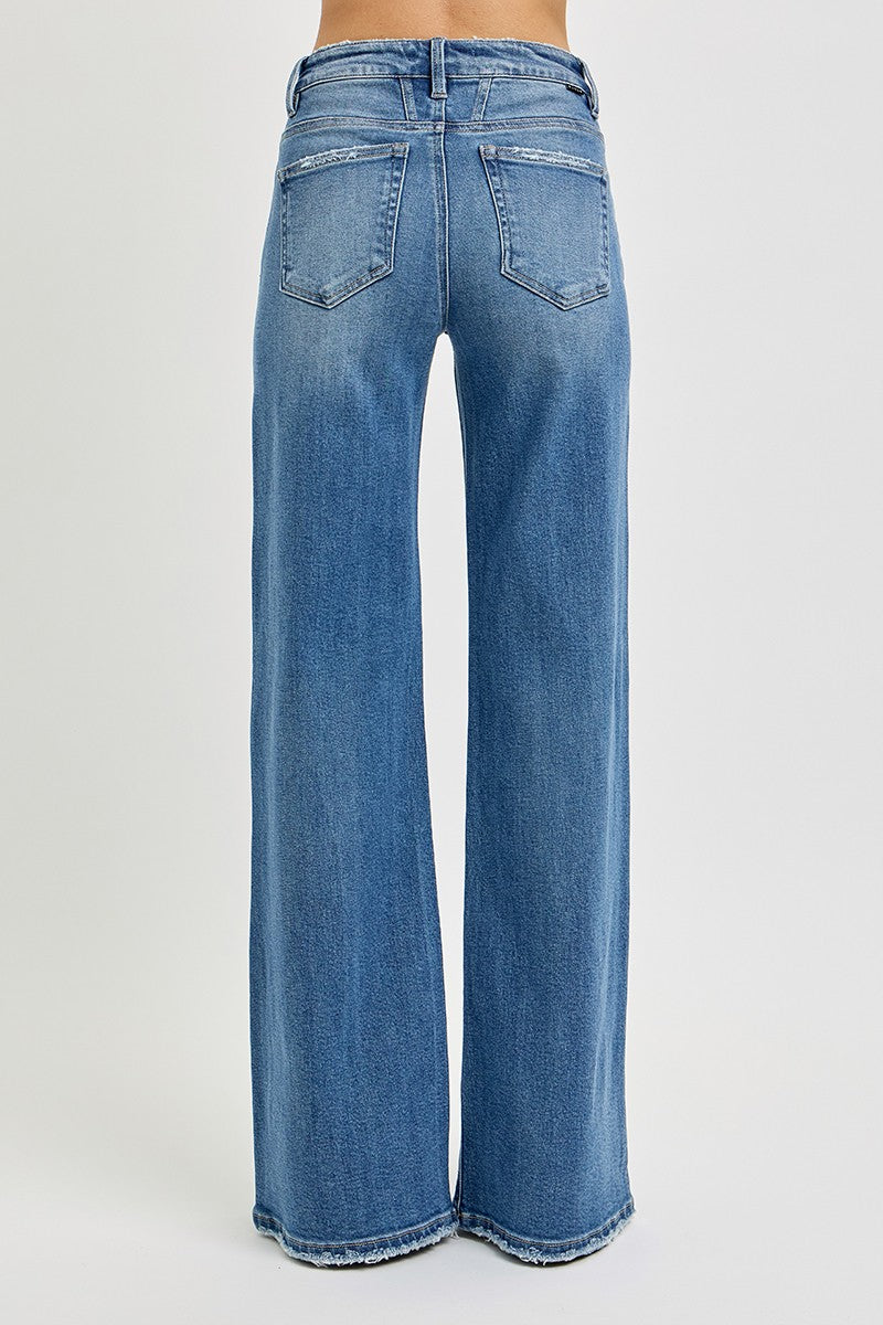 Tummy Control High Rise Wide Jeans
