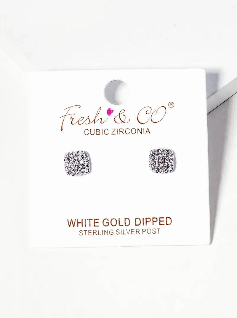 Square Post Stud Earrings