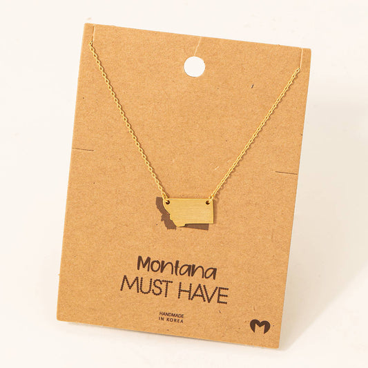 Montana State Pendant Necklace