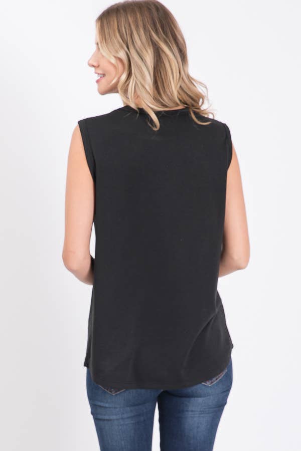 Distressed Cutoff Muscle Tank