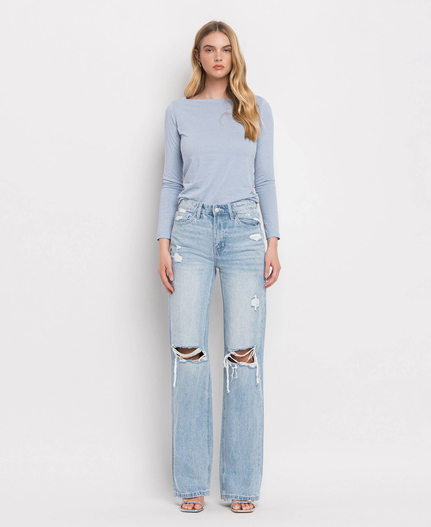 90'S VINTAGE SUPER HIGH RISE FLARE