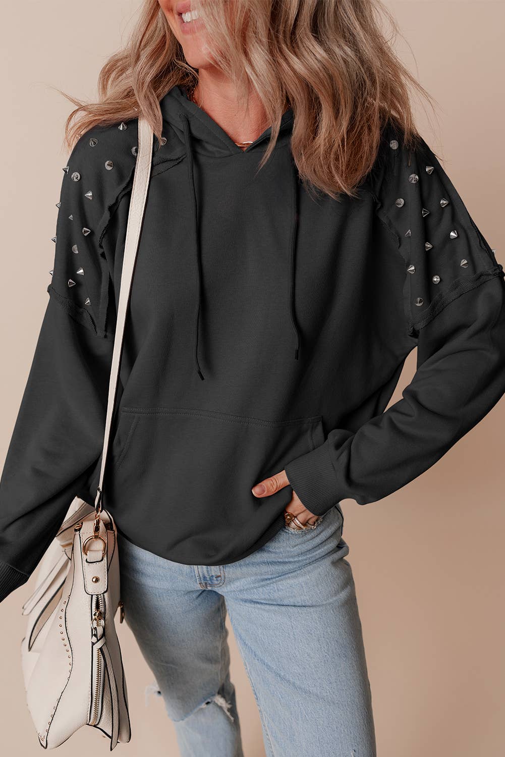 Stud Sleeve Hoodie