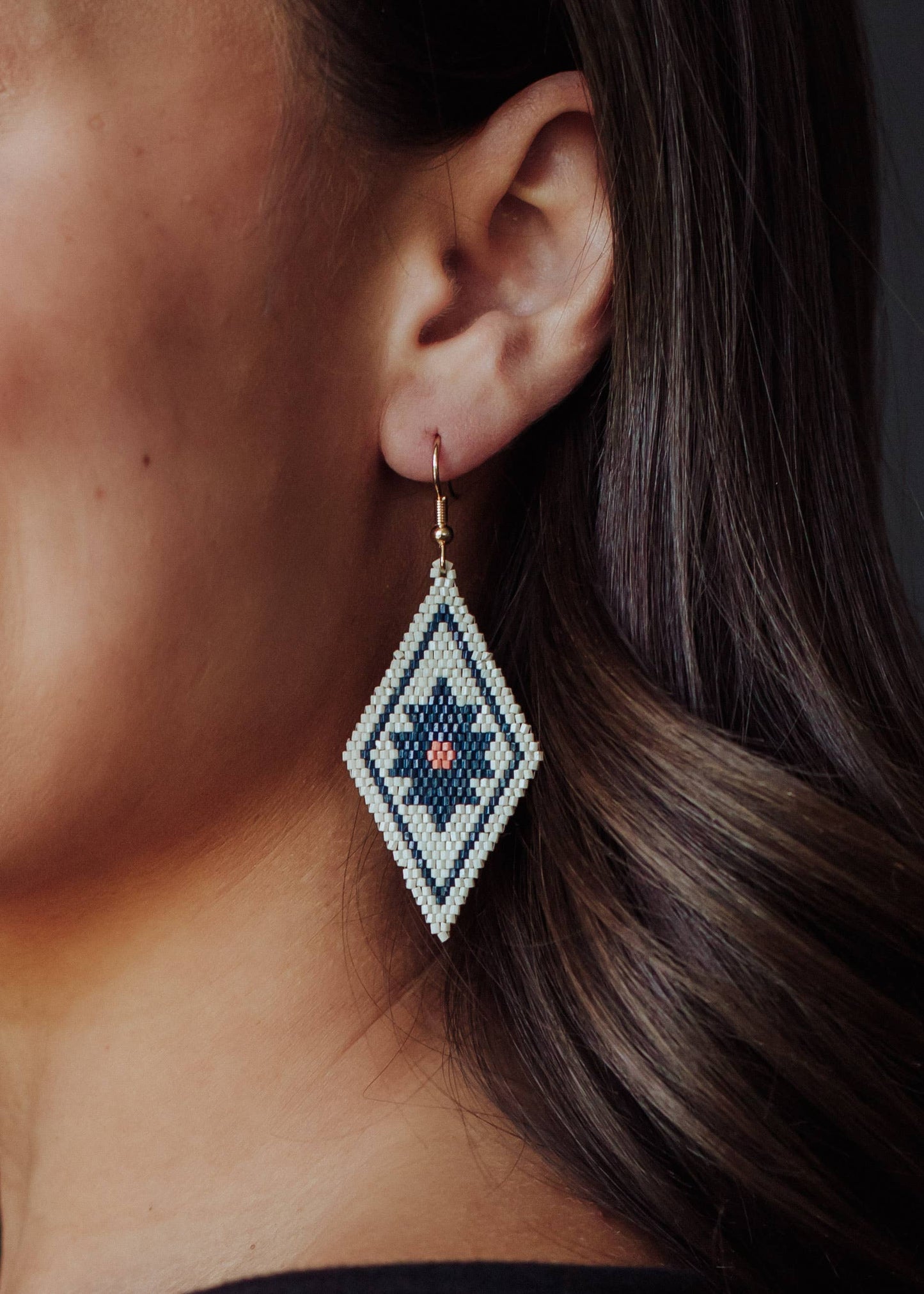 Diamond Aztec Earrings