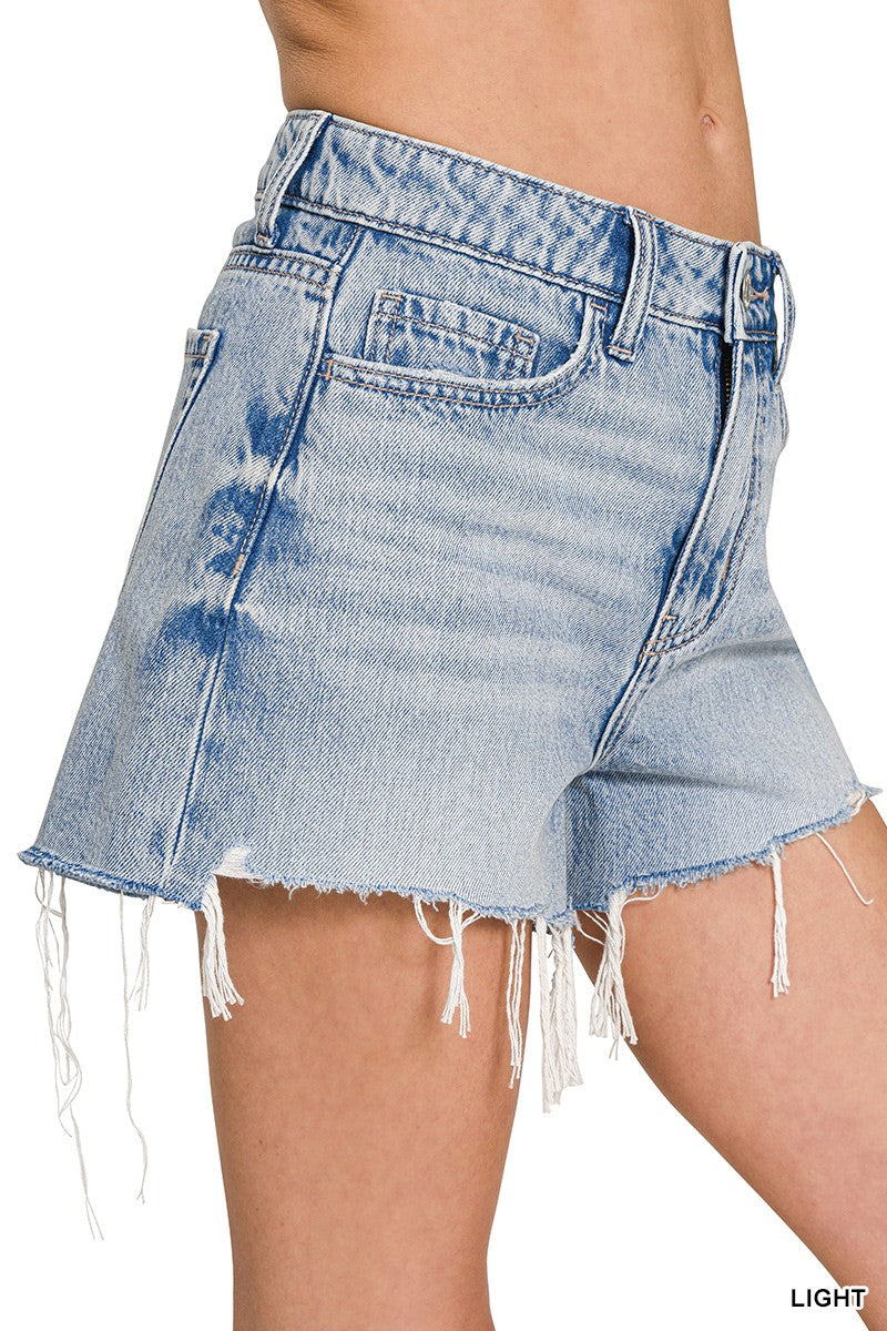 Distressed Denim Shorts