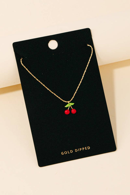Cherry Pendant Necklace