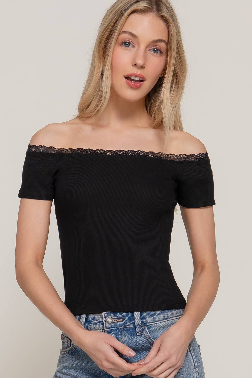 Off The Shoulder Lace Top