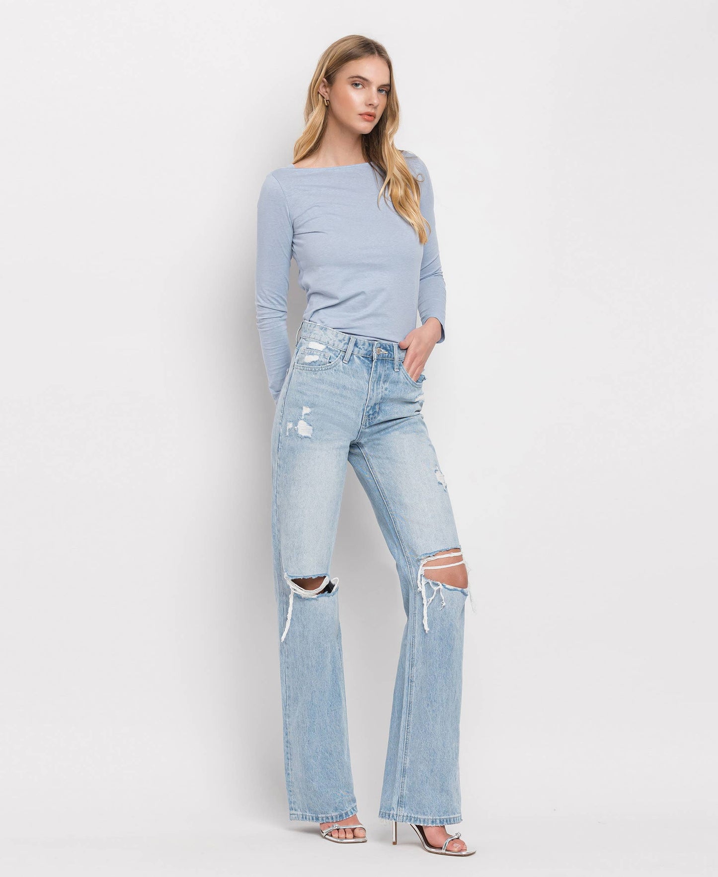90'S VINTAGE SUPER HIGH RISE FLARE