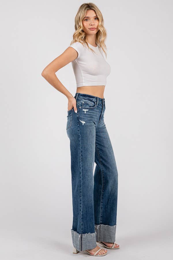 Lose Straight Cuffed Denim