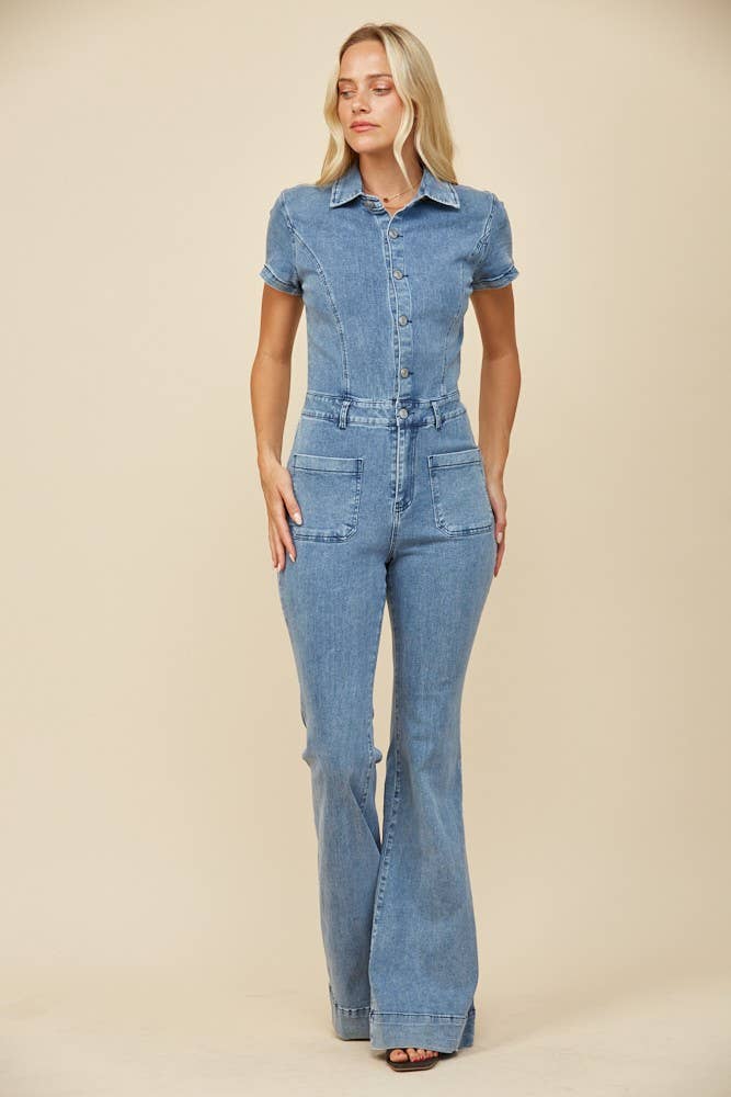 BELLBOTTOM DENIM JUMPSUIT