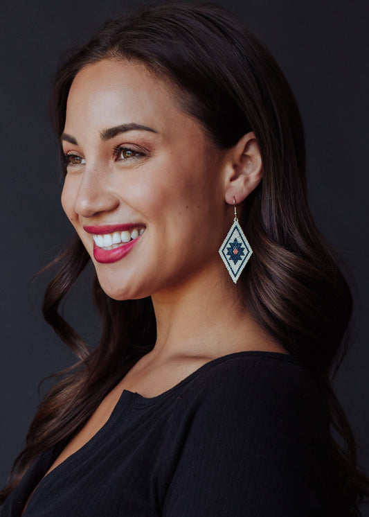 Diamond Aztec Earrings