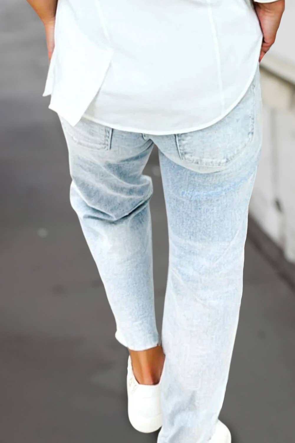 Light Wash Cropped Denim