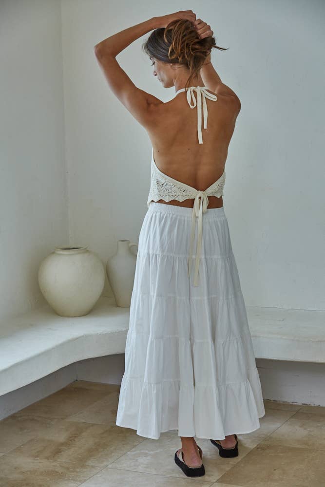 Knit Halter Crotchet Top