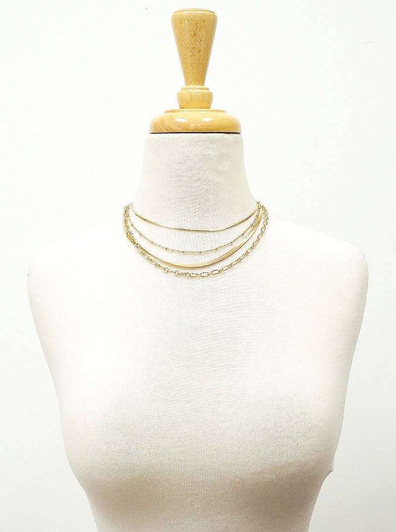 Multi-Chain Layered Necklace
