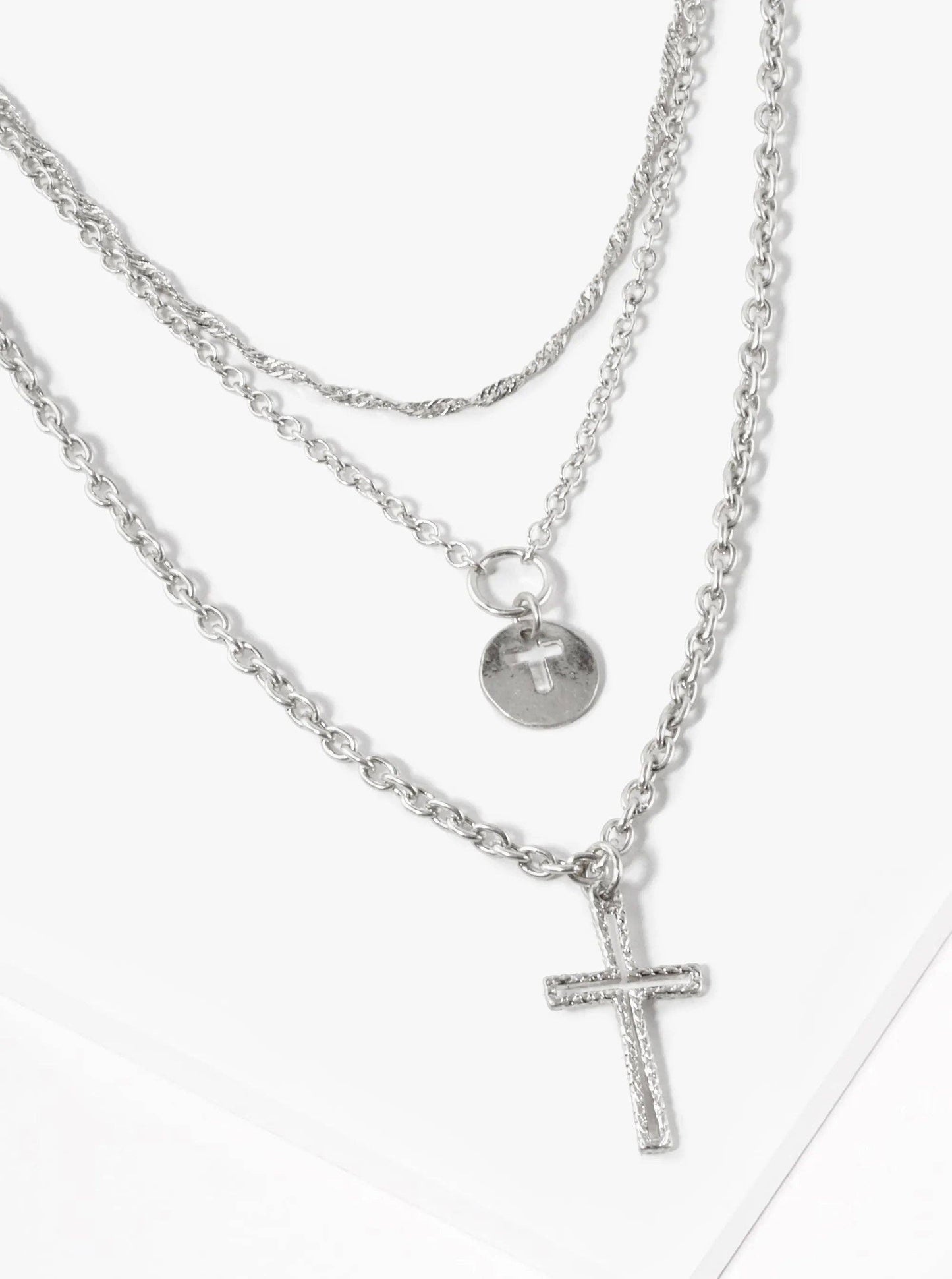 3-PC Cross Layered Necklace