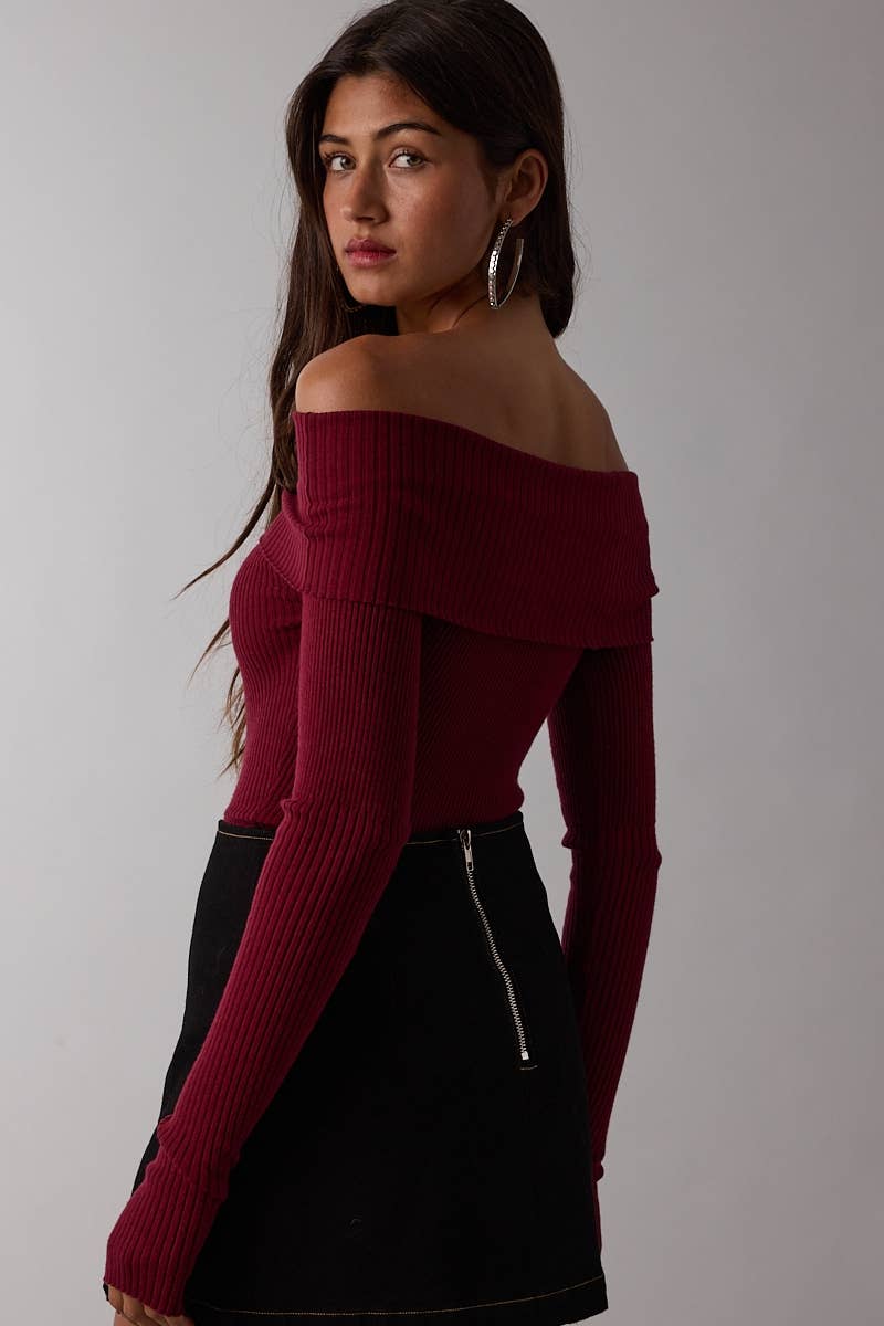 Off Shoulder Knit