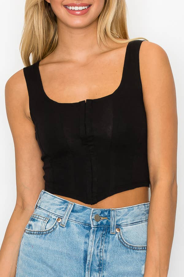 FRONT HOOK CROP TOP