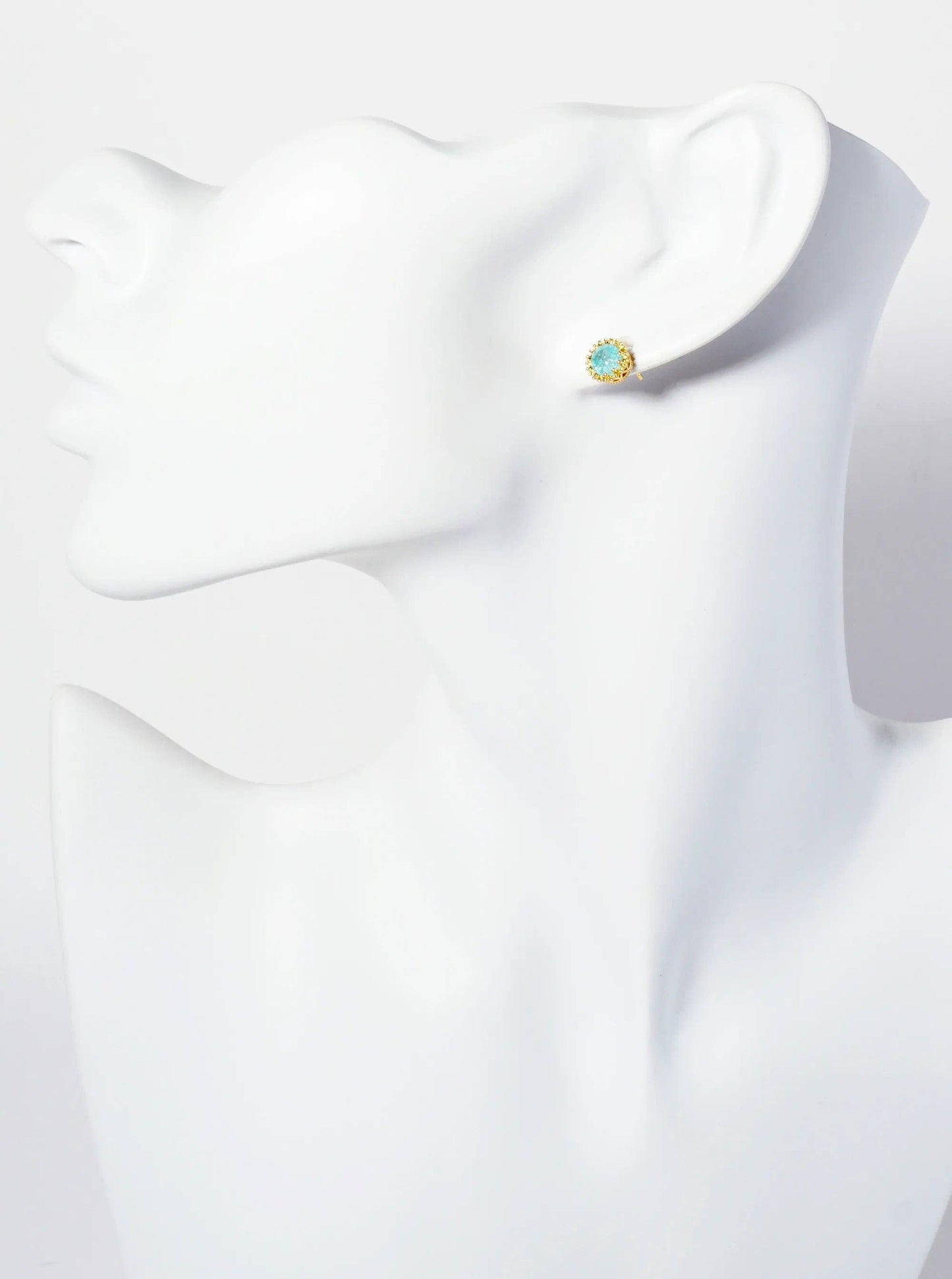Glass Bead Stone Earrings