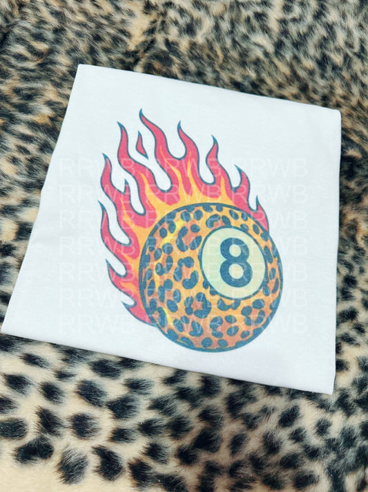 Cheetah Flame 8 Ball Tee