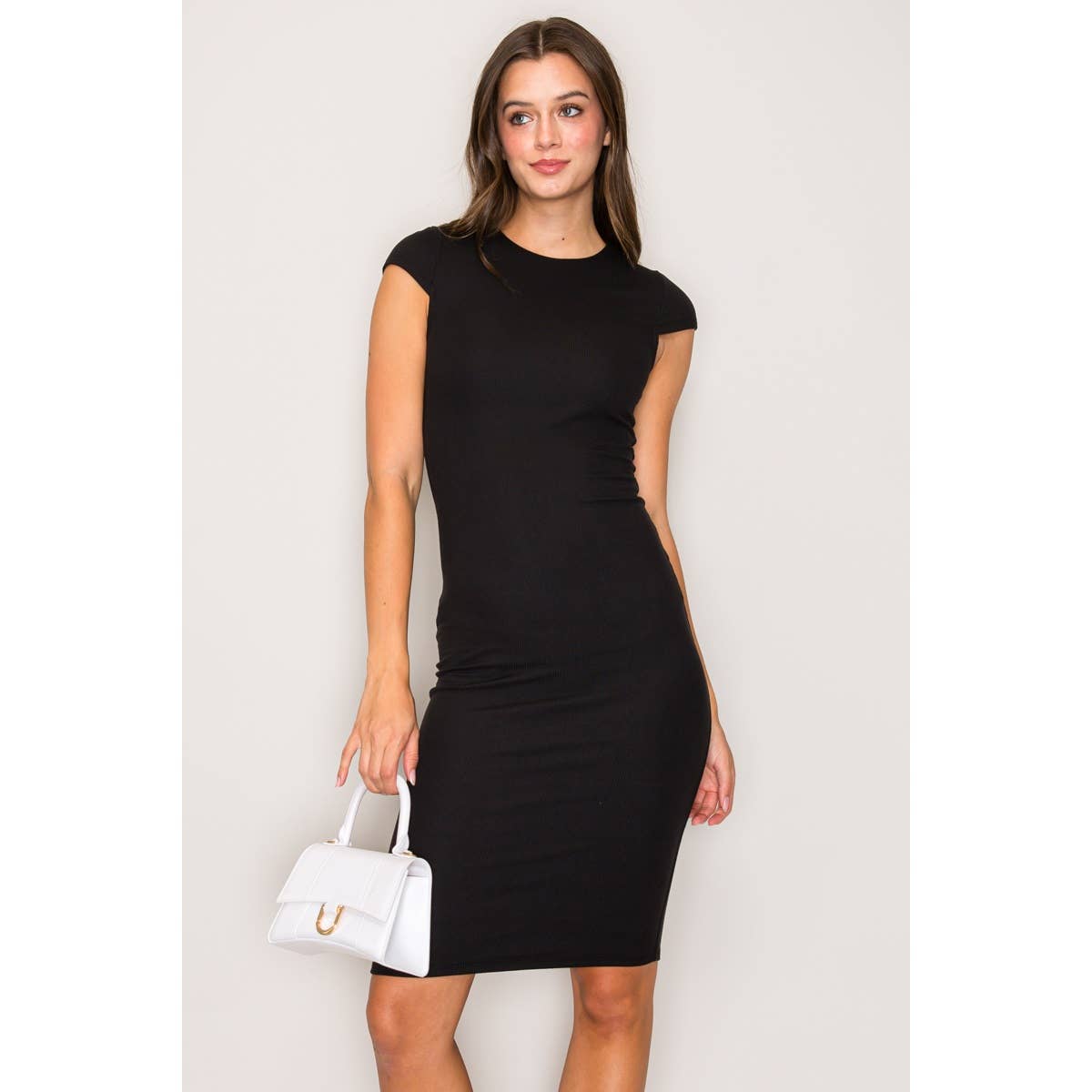 Ribbed Midi Dress