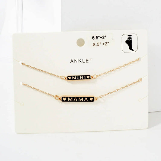 2PC Mini-Mama Anklet