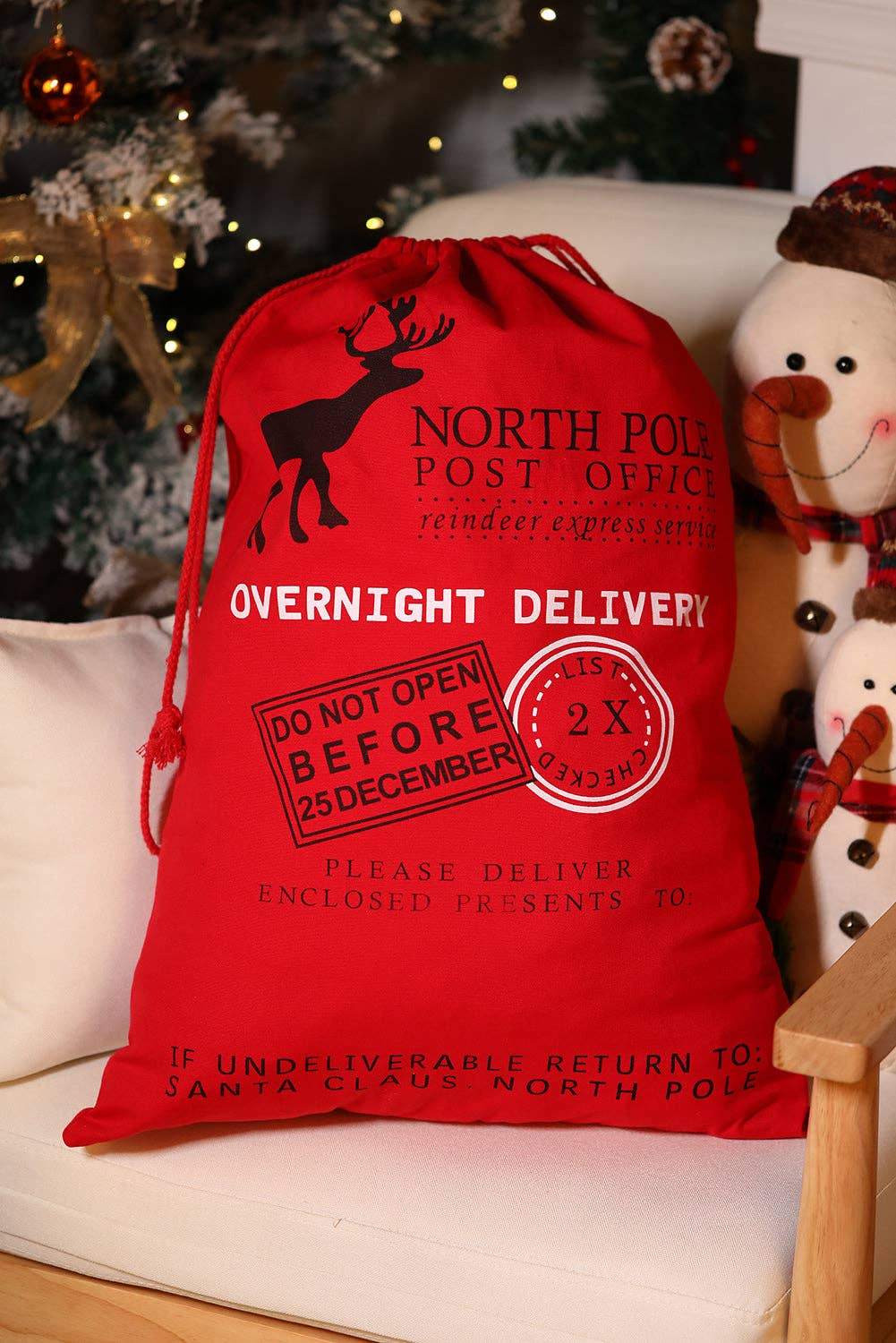 Santa's Drawstring Bags