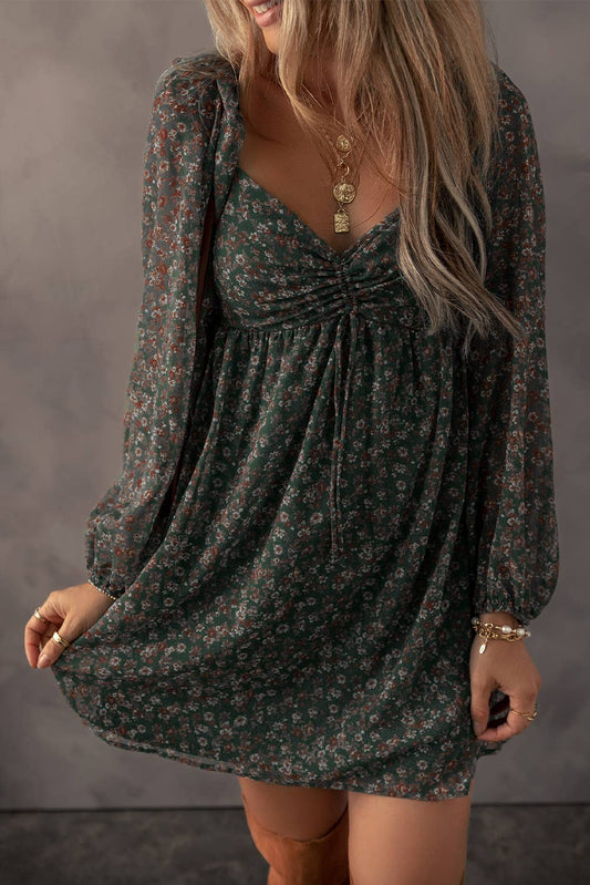 Boho Floral Mini Dress