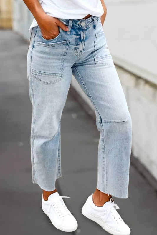 Light Wash Cropped Denim