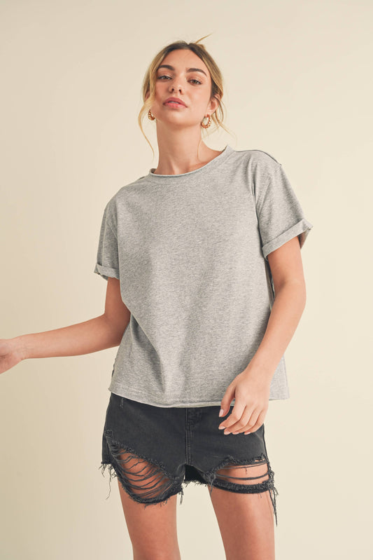 AEMI+ CO- Mali Tee- Heather Gray