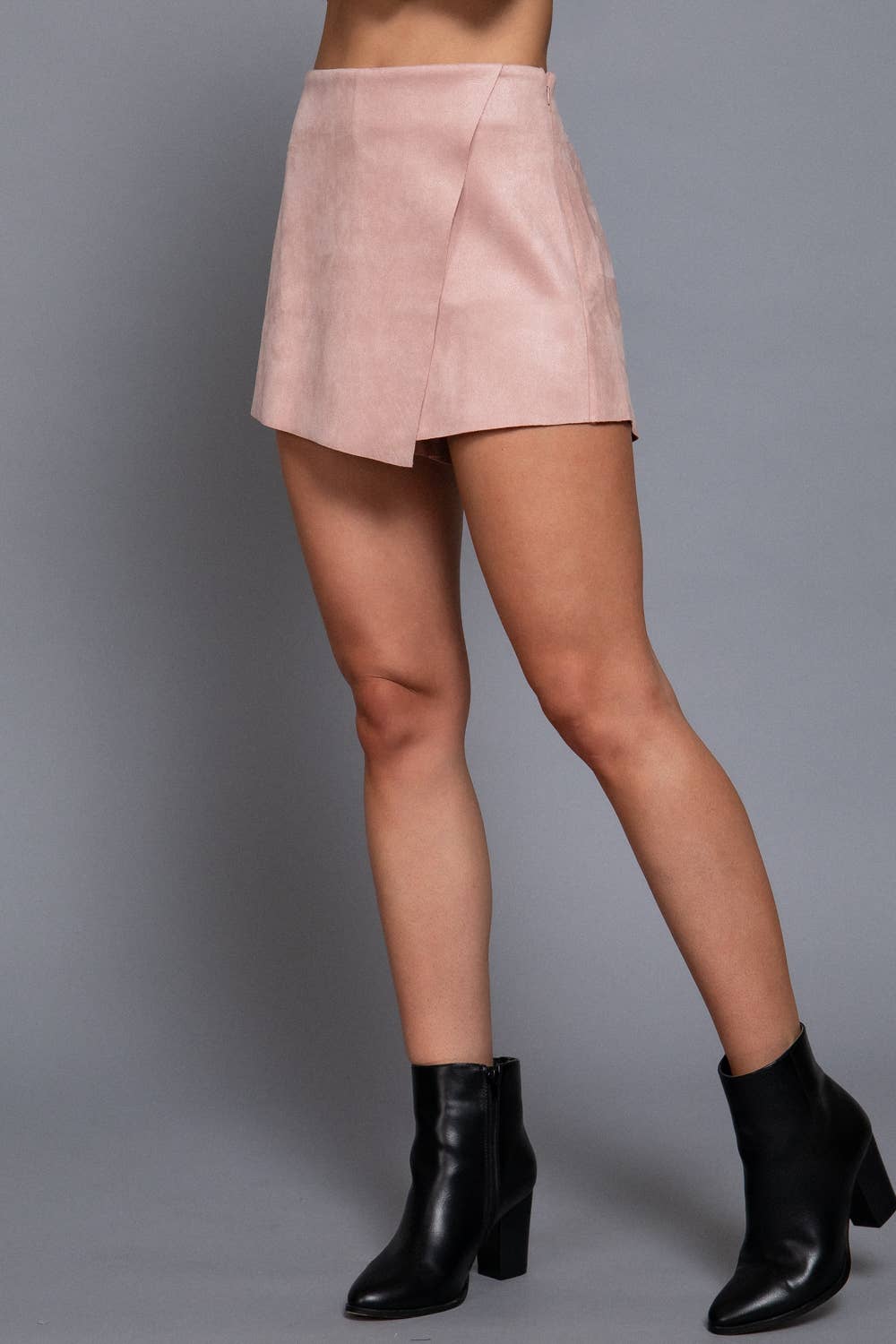 Front Wrap Suede Short