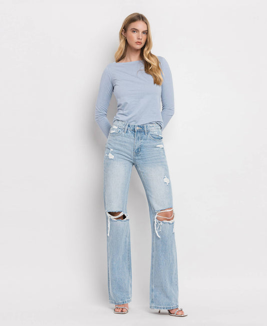 90'S VINTAGE SUPER HIGH RISE FLARE