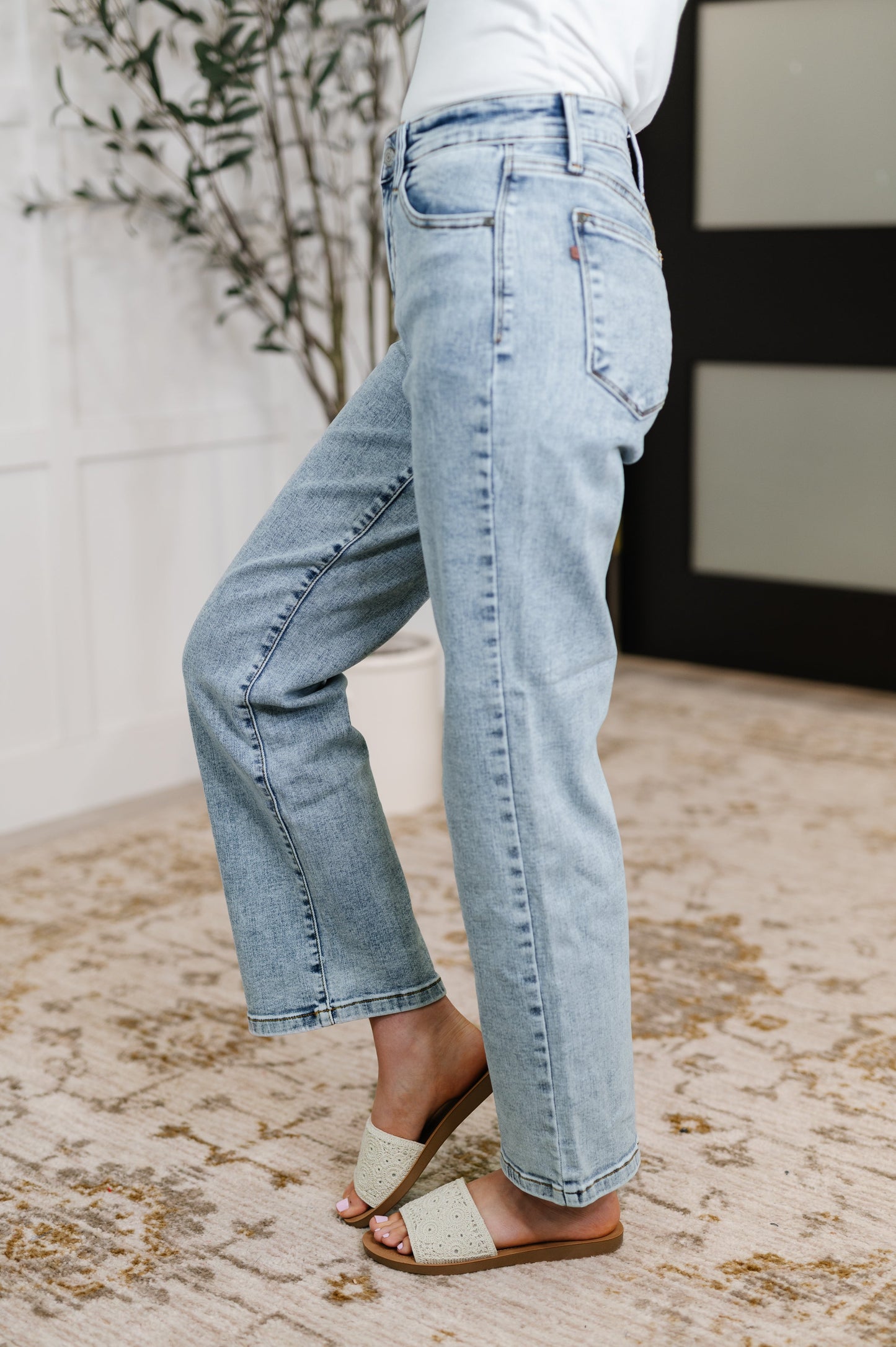 Debbie High Rise Straight Denim