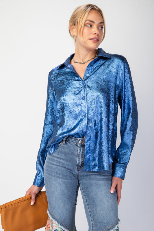 FOIL  BLOUSE