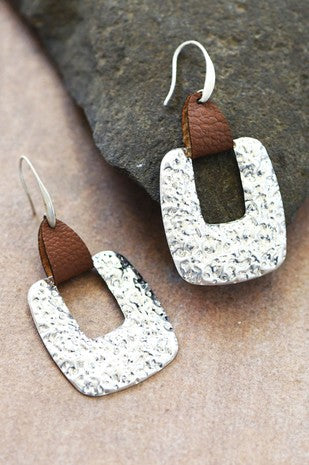 Hammered Metal Earrings