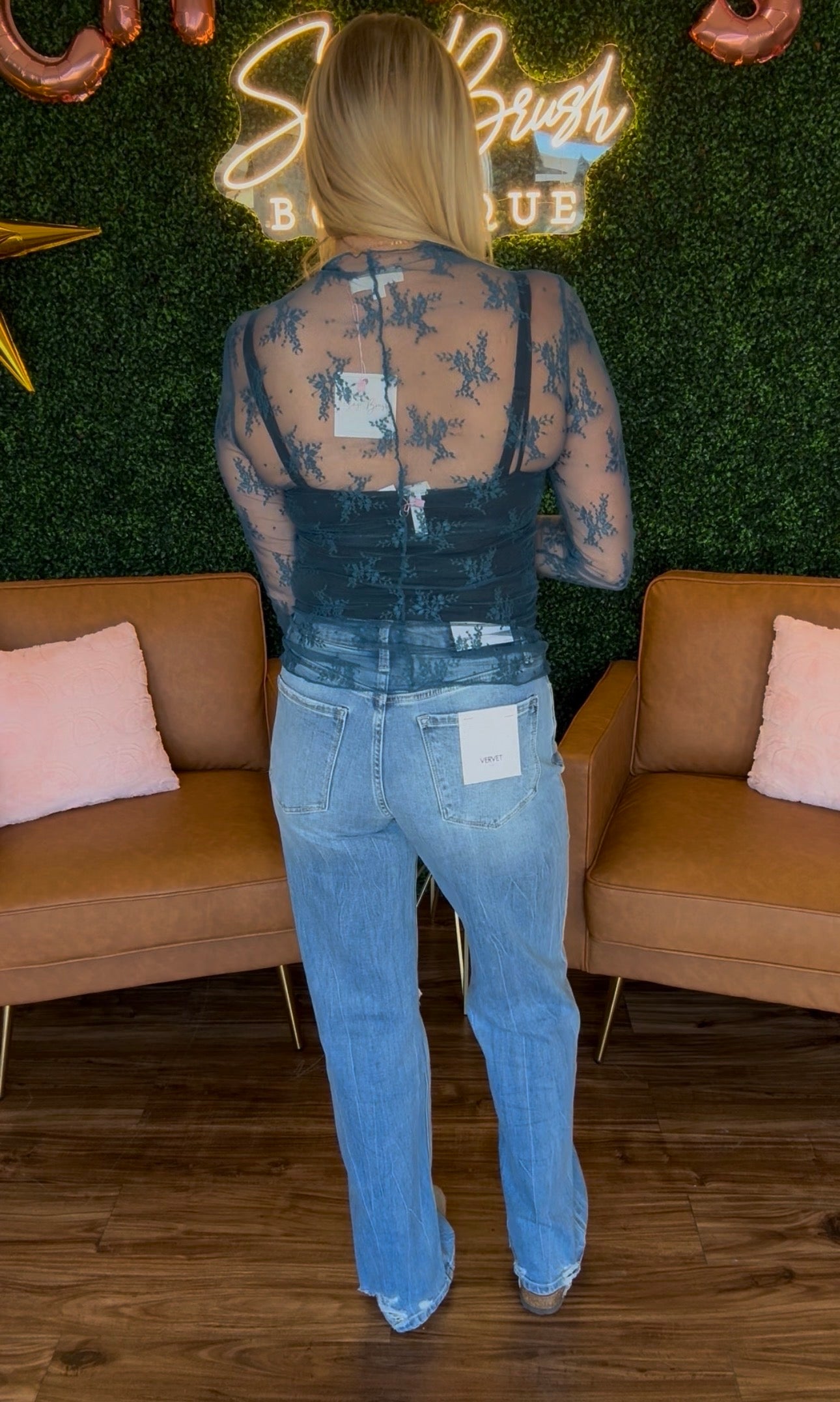 Distressed Wide Leg Denim