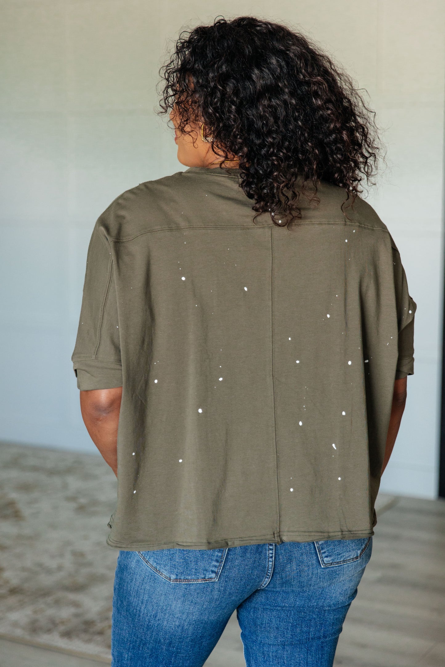 Less Than Stressed Distressed Top