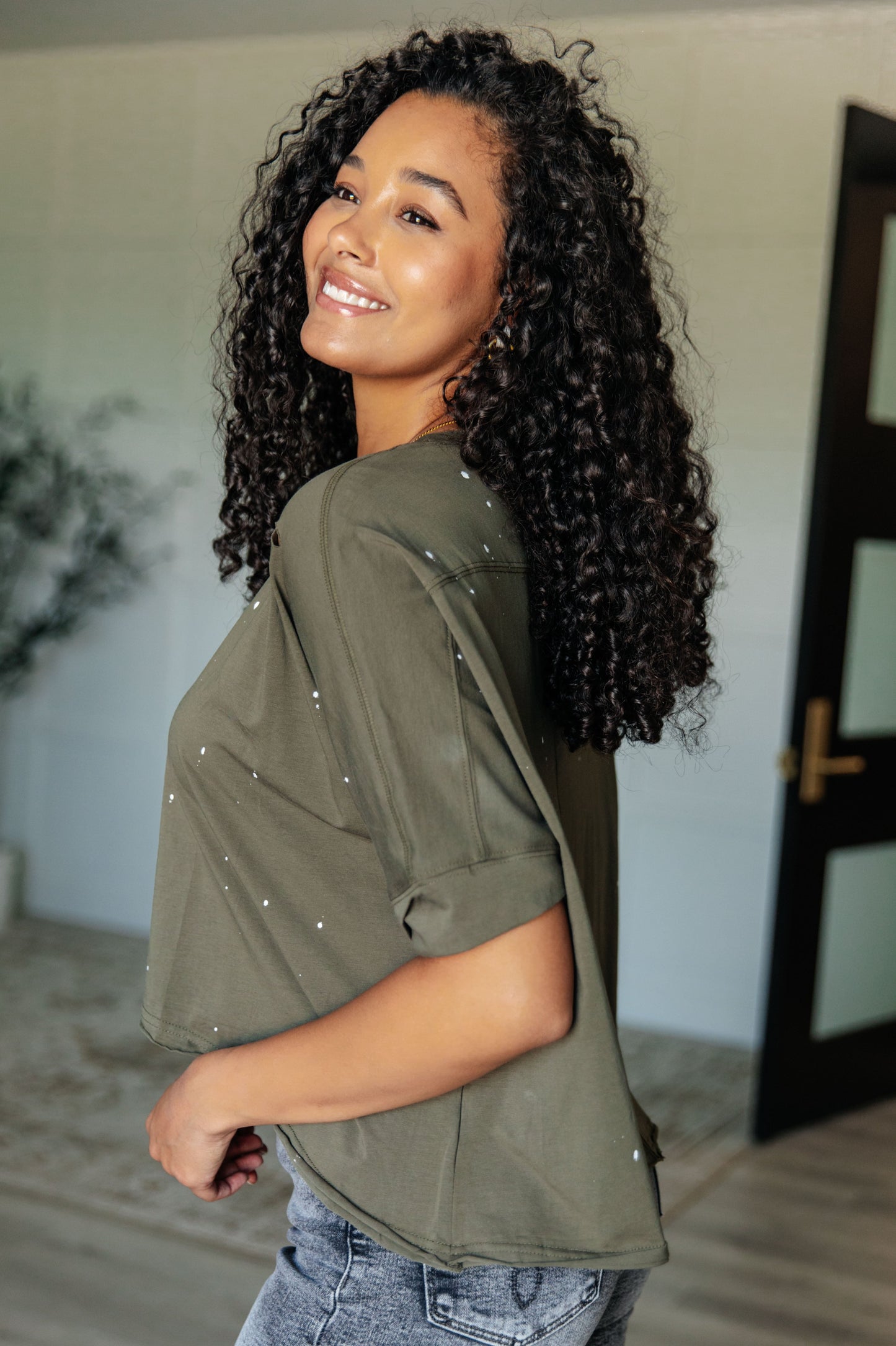 Less Than Stressed Distressed Top